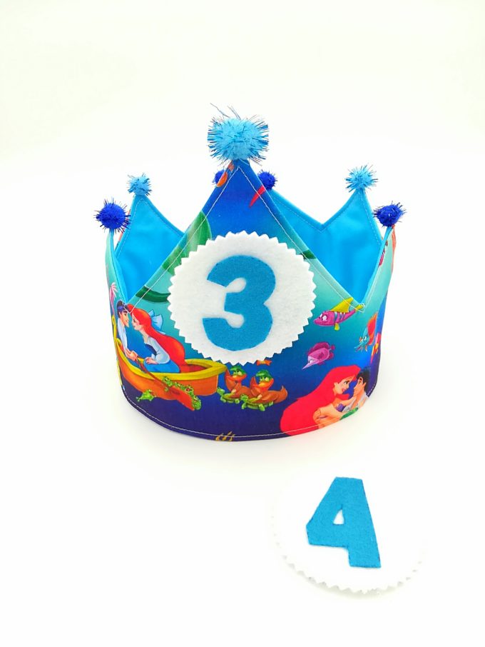 Corona de cumpleaños Sirenita - mimostelas