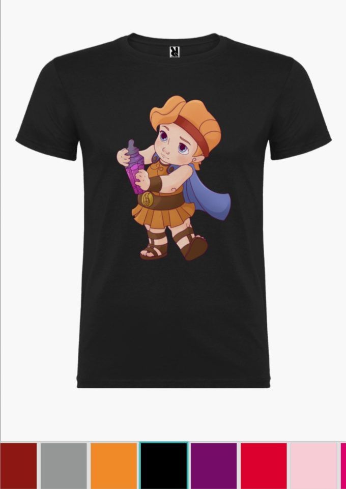 Camiseta infantil Hércules Negro
